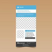 Dental card design template vector