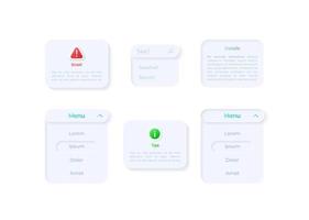 Info panel, UI elements kit vector