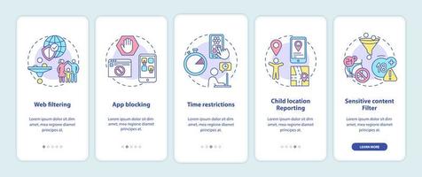 Parental control elements set vector