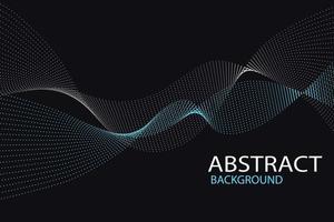 Abstract dark background with wavy dotted stripes vector