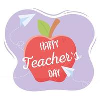 Red apple for Teacher's Day vector