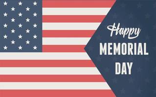 American flag for Memorial Day celebration banner vector