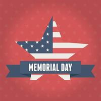 Memorial Day celebration star label or badge vector