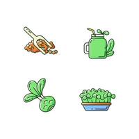 Greens Variety, RGB Color Icons Set vector