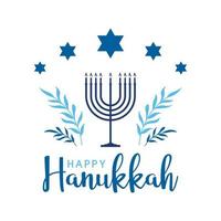 feliz hanukkah diseño simple vector