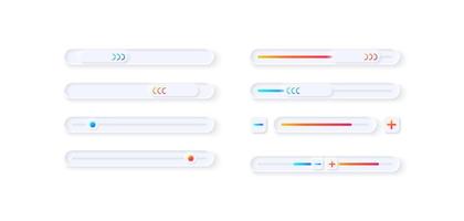 Player Adjustment UI Elements Kit vector