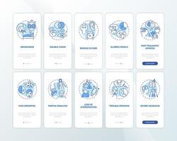 Neurological Problem Concepts Set vector