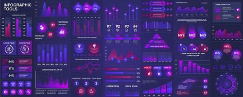 infografía, ui, ux, paquete de elementos del kit vector