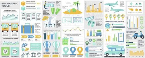 infografía, ui, ux, paquete de elementos del kit vector