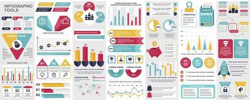 infografía, ui, ux, paquete de elementos del kit vector