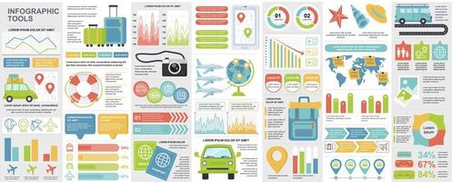Infographic, UI, UX, KIT elements bundle vector