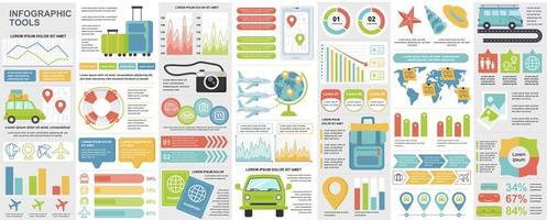 infografía, ui, ux, paquete de elementos del kit vector