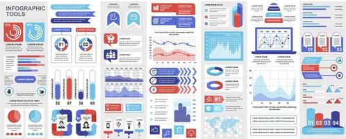 Infographic, UI, UX, KIT elements bundle vector