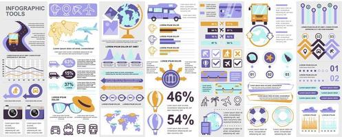 Infographic, UI, UX, KIT elements bundle vector