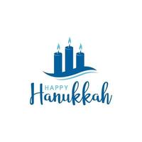 Happy Hanukkah greeting design vector