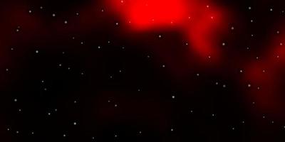 Dark red background with small and big stars. vector