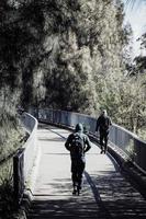 Sydney, Australia, 2020 - People walking on a bridge photo