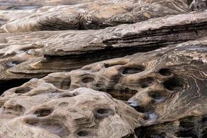 Rock formation during the day photo