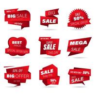 Set of retail sale badge or shopping stickers vector