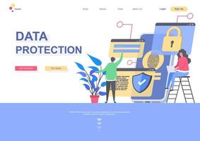 Data protection landing page template