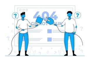 concepto de error 404 para la plantilla de página de destino vector