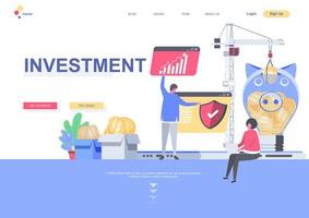 Investment landing page template