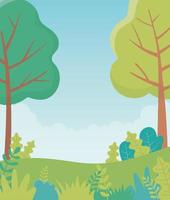 Cartoon landscape background vector