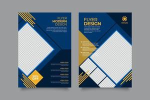 Annual report or flyer template with geometric shapes vector