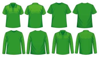 Set of different types of shirt in same color vector