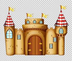 Castle in fairytale on transparent background vector