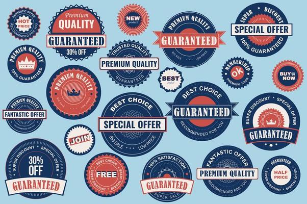 Collection of sale labels