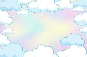 Magic fairy tale pastel sky background vector