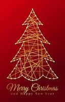 Gold Christmas Tree String vector