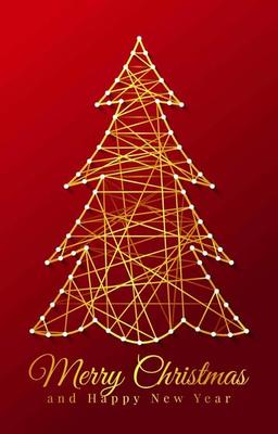 Gold Christmas Tree String