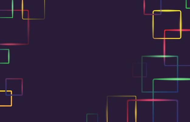 Geometric Black Background with Neon Accent
