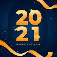 2021 Happy New Year Greetings vector