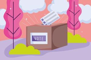 Voting ballot box vector