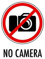 No camera sign isolated on white background vector