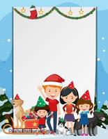 Blank Xmas frame template vector