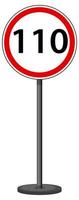 Red traffic sign on white background vector