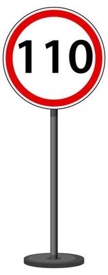 Red traffic sign on white background