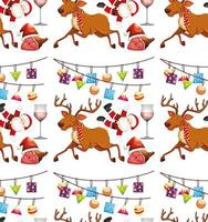 Seamless background design with christmas theme vector