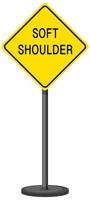 Señal de advertencia de tráfico amarillo sobre fondo blanco. vector