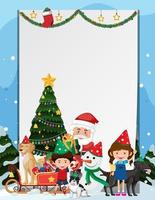 Blank Xmas frame template vector