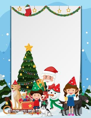 Blank Xmas frame template