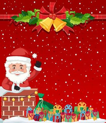 Merry Christmas with santa background