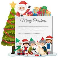 Blank Christmas note template vector