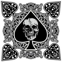 Ace of spades with skull head