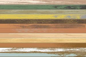 Fondo de madera horizontal vintage con viejos colores descoloridos vector