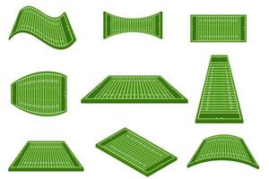 American football field set vector